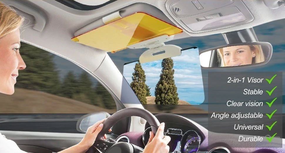 Goggle - Anti-Glare Dazzling Goggle Day & Night Vision Driving Mirror Sun Visors