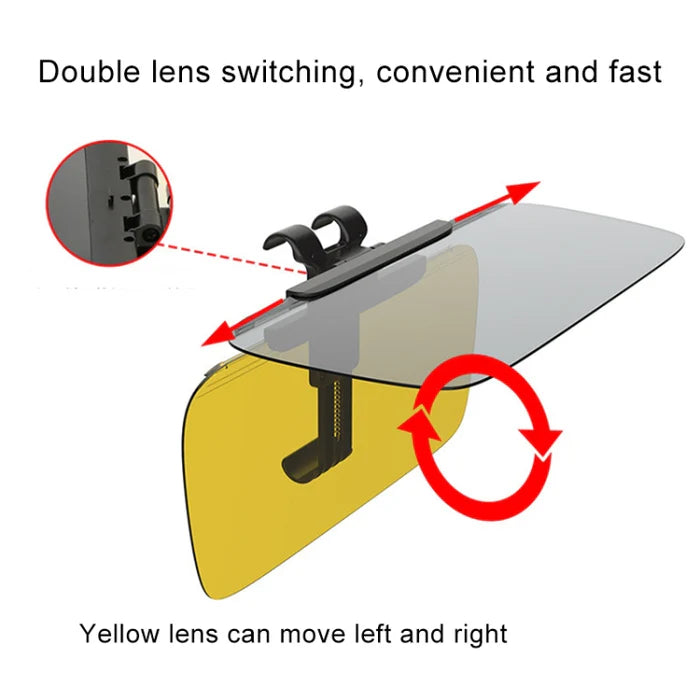 Goggle - Anti-Glare Dazzling Goggle Day & Night Vision Driving Mirror Sun Visors
