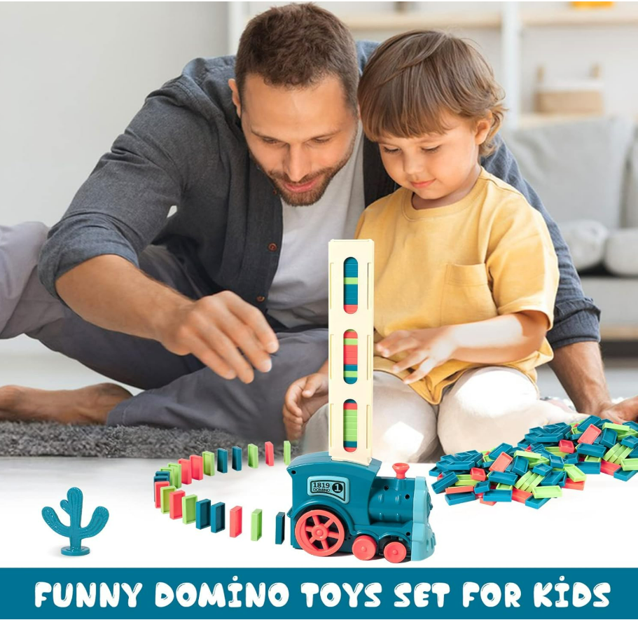 Train Toy Domino Set for Kids BPA Free Plastic with Sound Effects