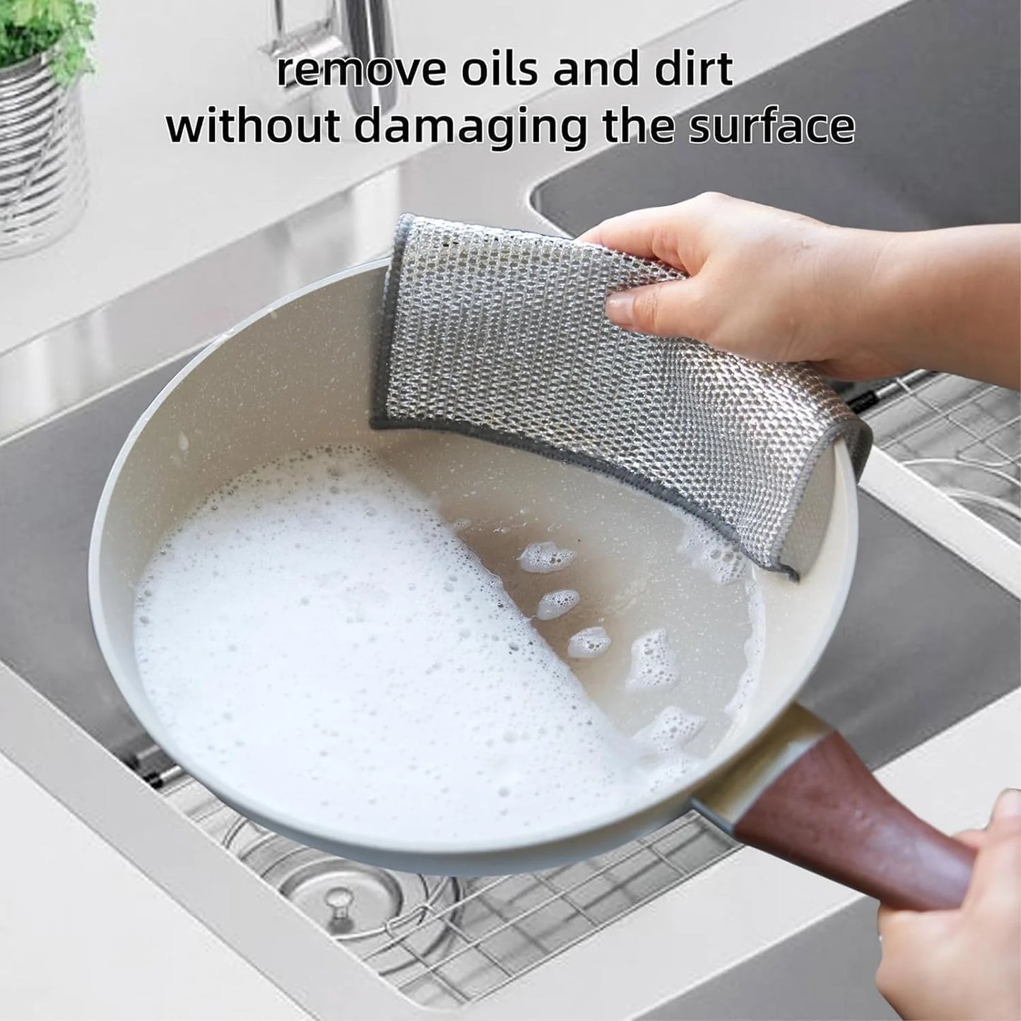 Multipurpose Wire Dishwashing Rags for Wet and Dry Pack of 10