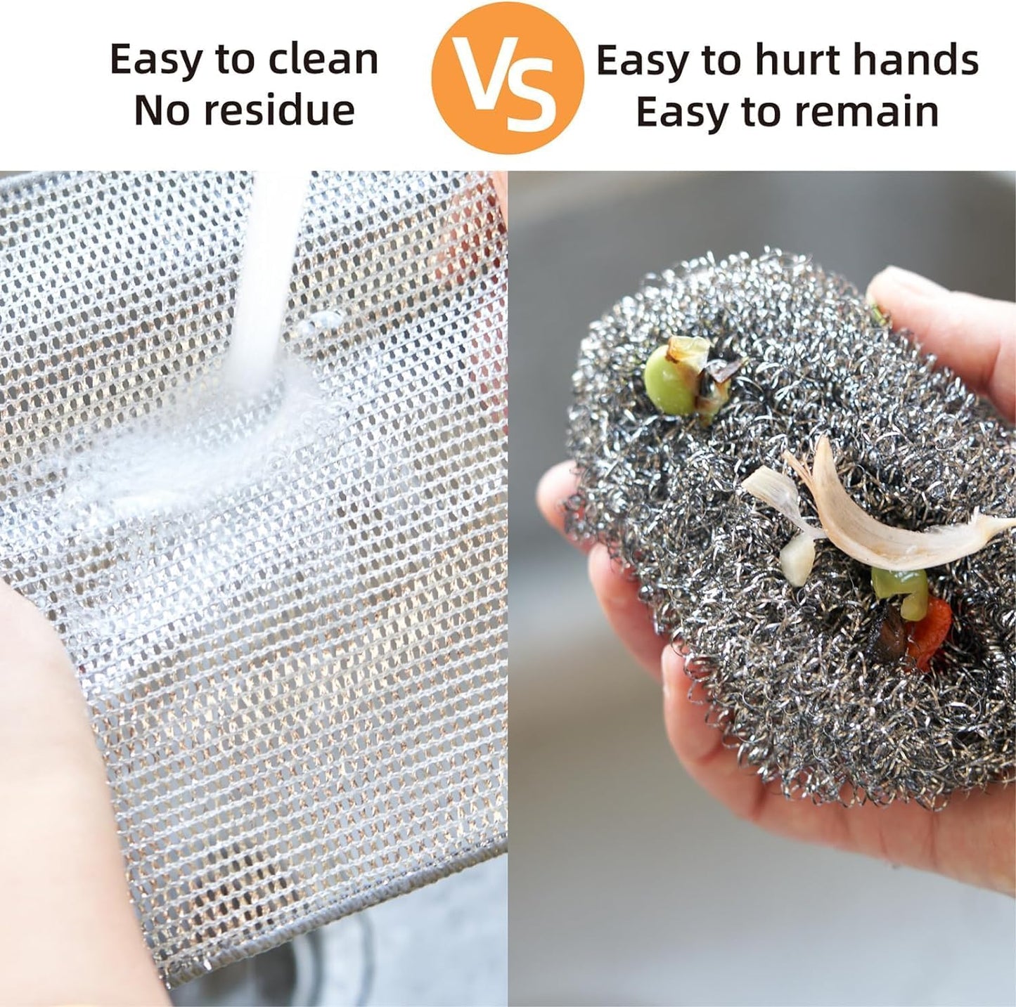 Multipurpose Wire Dishwashing Rags for Wet and Dry Pack of 10